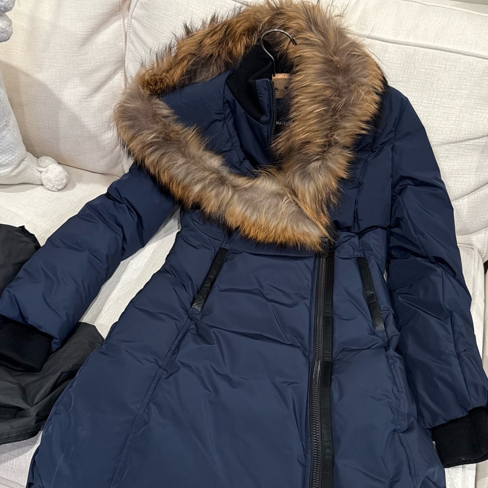KAY down coat with natural fur Signature Mackage Collar